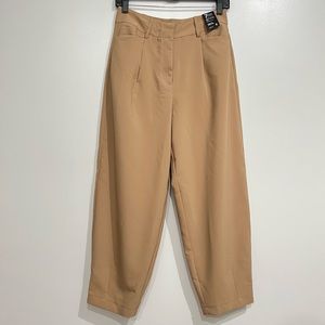 NWT Crop Wide Leg Tan Dress Pant